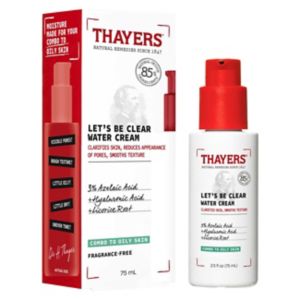 Thayers Lets Be Clear Water Cream Moisturiser 75ml (British brand)