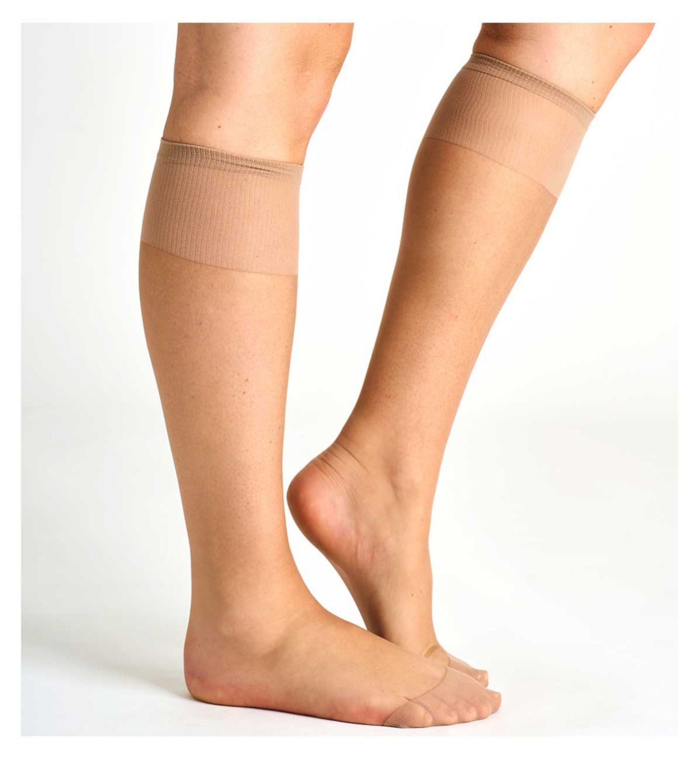 Boots bare knee highs natural 2 pack - British product