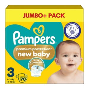 Pampers Premium Protection New Baby Nappies Size 3 70 Pack Jumbo+