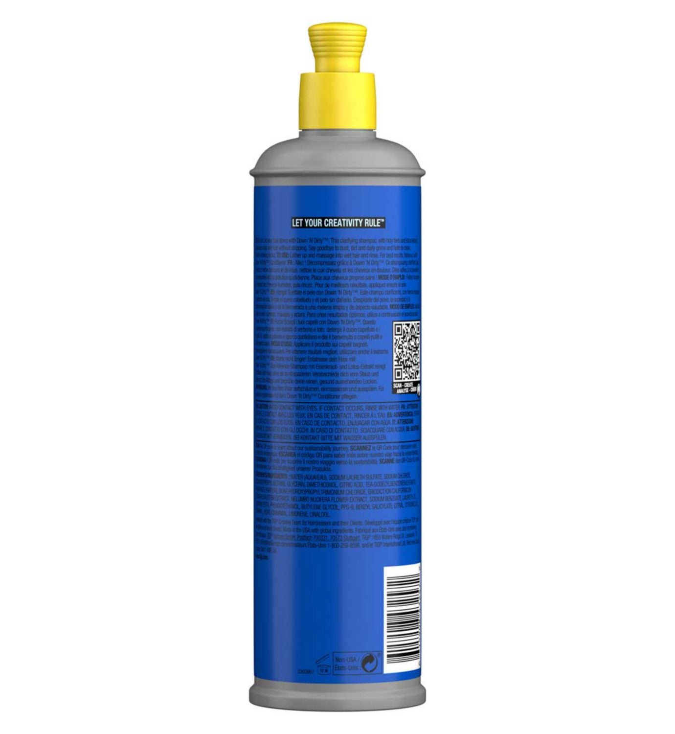 Bed Head Down N' Dirty Clarifying Shampoo 400ml - British product