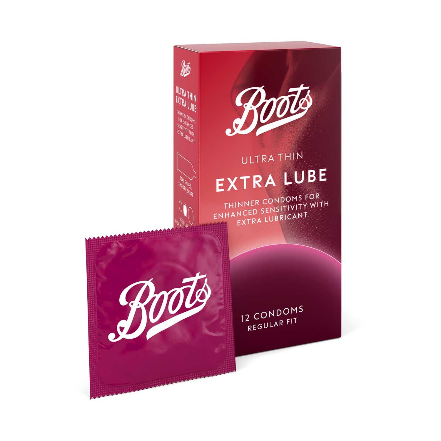 Boots Ultra Thin Extra Lube Condoms 12 pack, UK version
