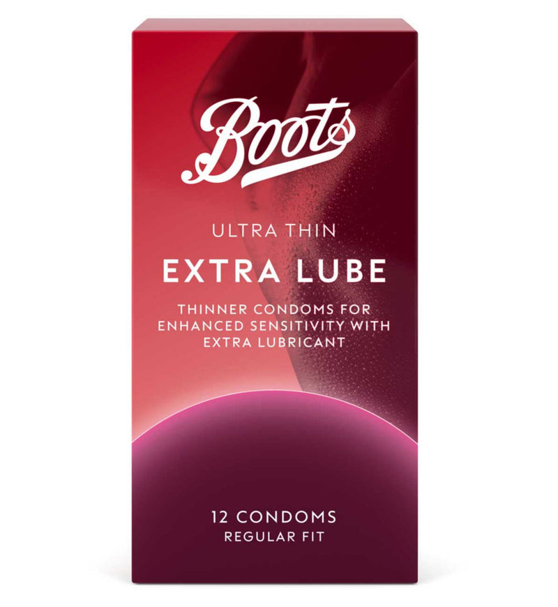 Boots Ultra Thin Extra Lube Condoms 12 pack, UK version