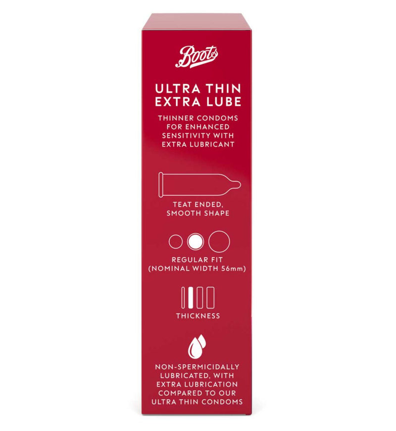 Boots Ultra Thin Extra Lube Condoms 12 pack, UK version