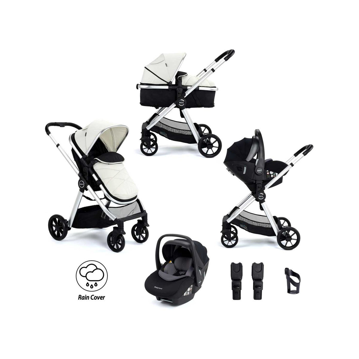 Babymore Mimi Travel System Silver - British product