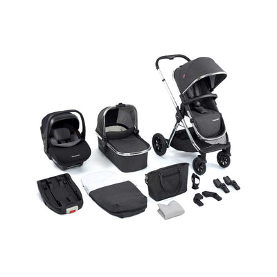 Système de voyage de luxe Babymore Memore V2 13 pièces - Chrome