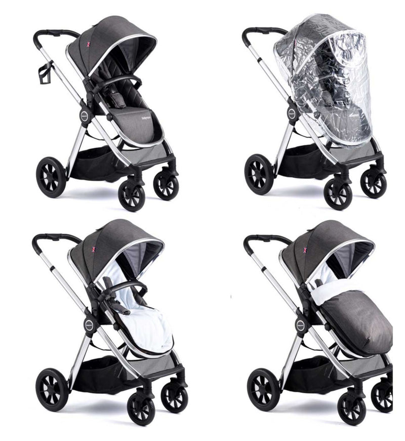 Babymore Memore V2 Travel System 13 Piece Pecan - British product