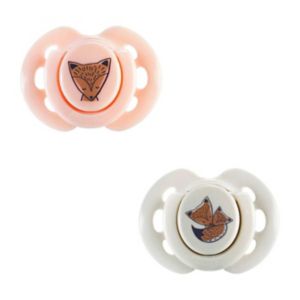 Tommee Tippee Fun Soothers Symmetrical 0-6m 2 Pack, imported from the UK