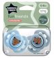Tommee Tippee Fun Soothers Symmetrical 0-6m 2 Pack, imported from the UK