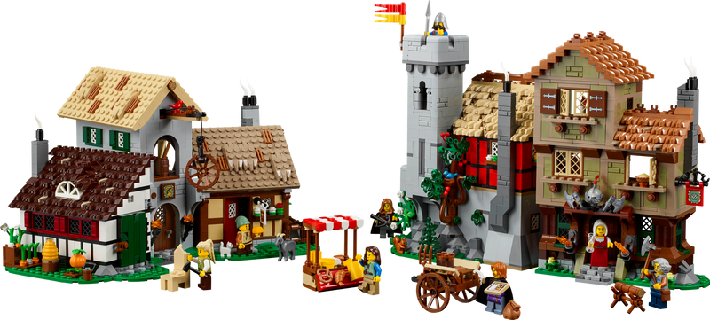 LEGO Icons Medieval Town Square 3304 piece set, imported from the UK