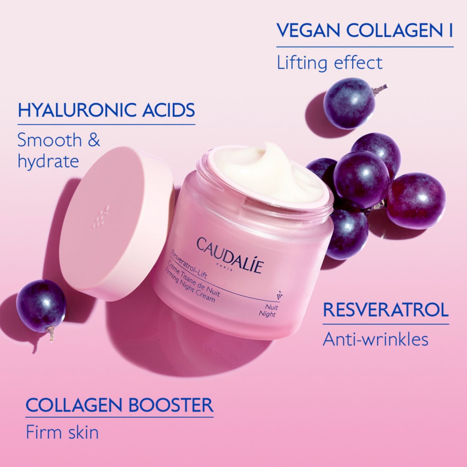 Caudalie Resveratrol-Lift Firming Night Cream 50ml - British product