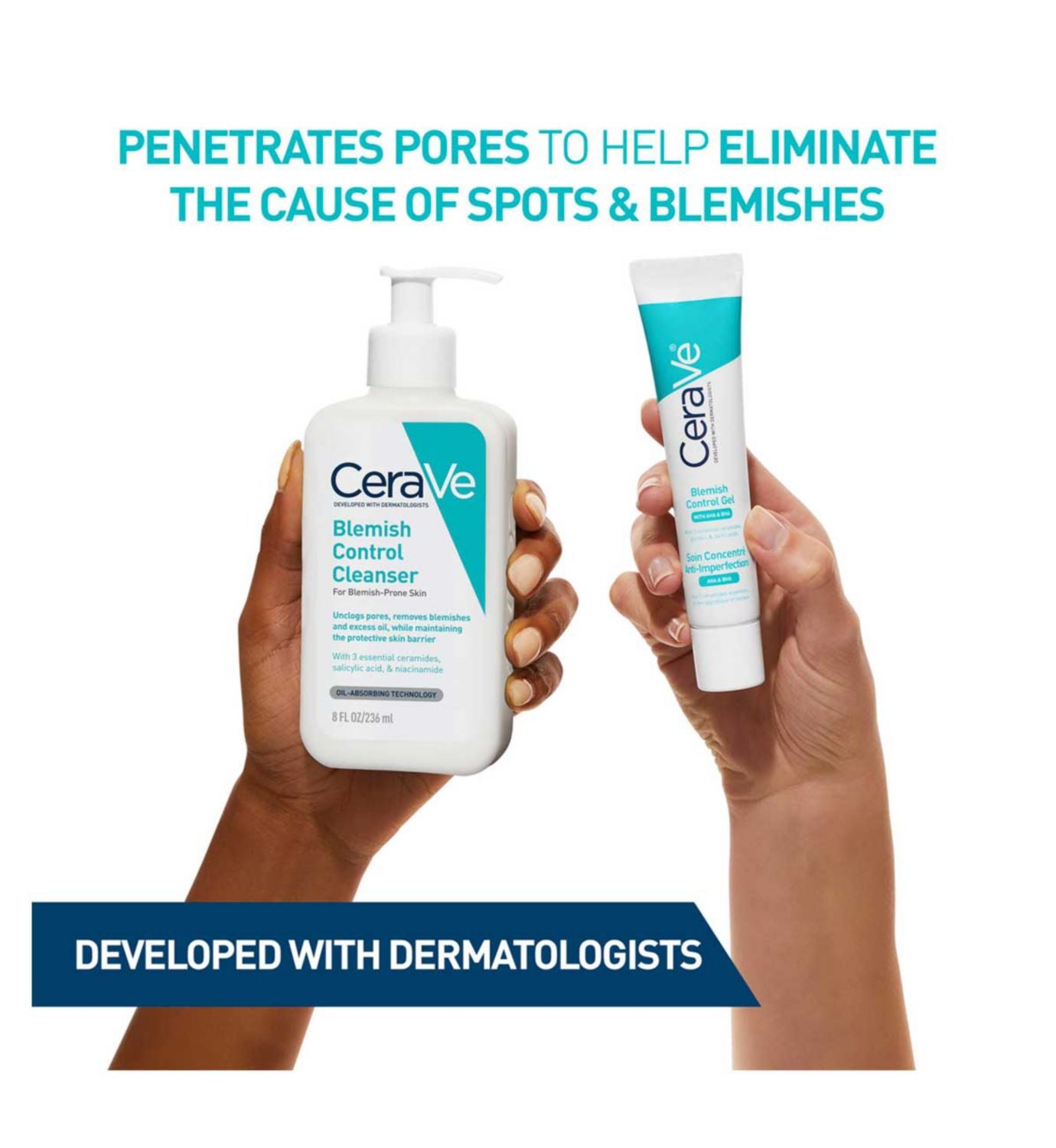 CeraVe Blemish-Prone Skincare Routine with SPF Bundle - British product