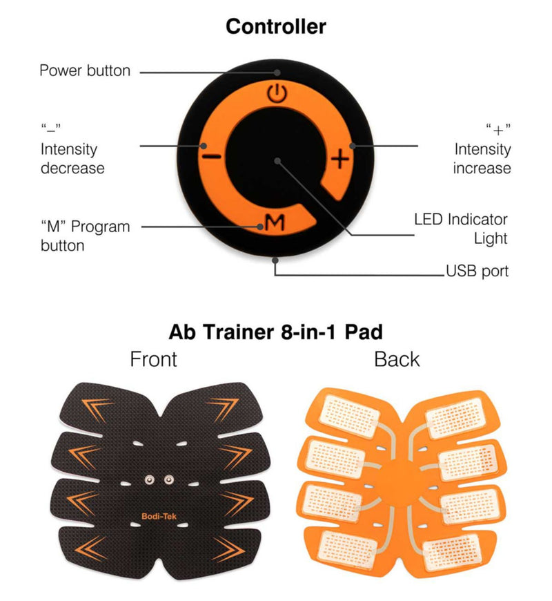 Bodi-Tek Ab Trainer EMS Belt One Size Fits All - British product