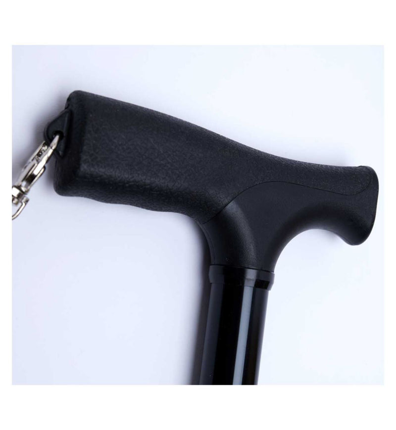 Crest Folding Walking Stick Gel Handle Adjustable Height - British product