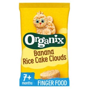 Organix banana rice cake clouds 40g, imported from the UK