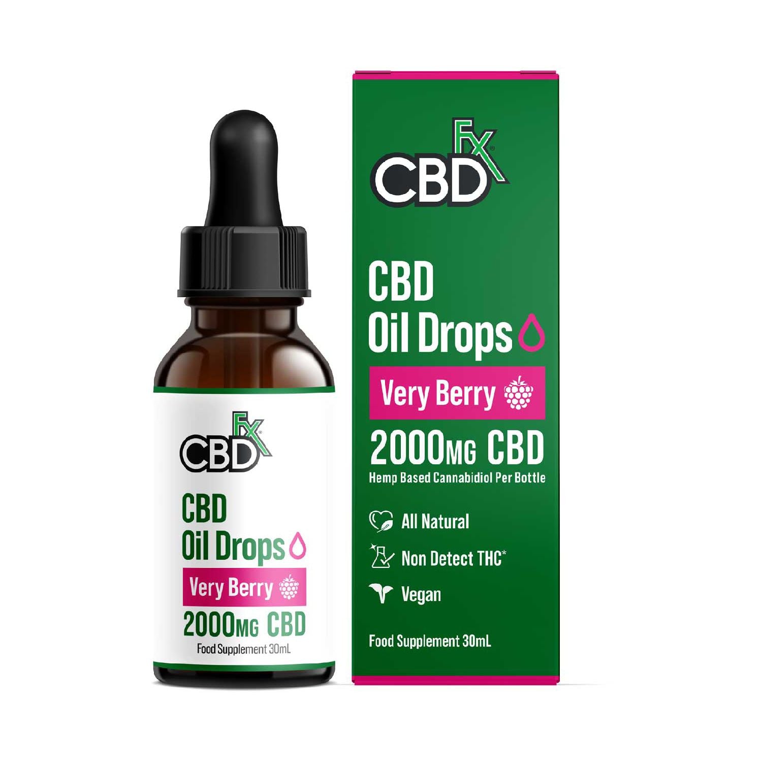 CBDfx 2000mg CBD Oil Very Berry 30ml - British product