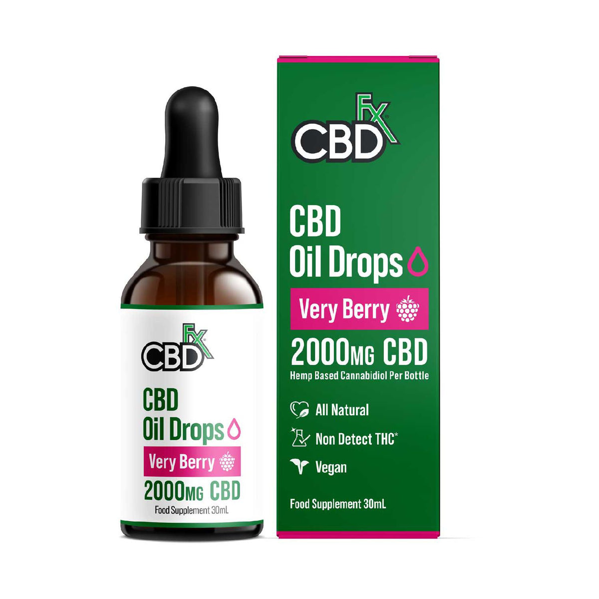 CBDfx 2000mg CBD Oil Very Berry 30ml - British product