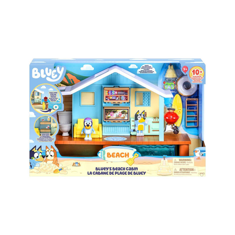 Bluey Beach Cabin Adventure Playset with Figure 25cm - British product