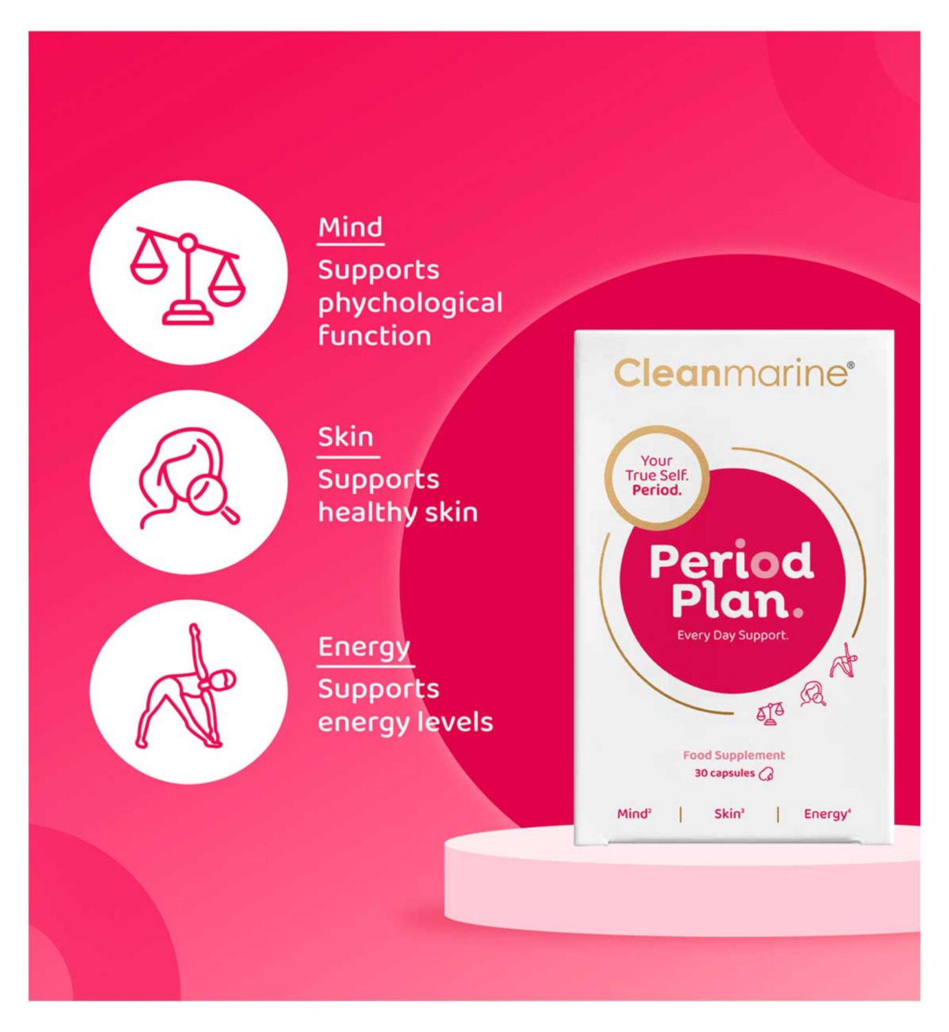 Clean Marine PeriodPlan supplement 30 capsules - British product