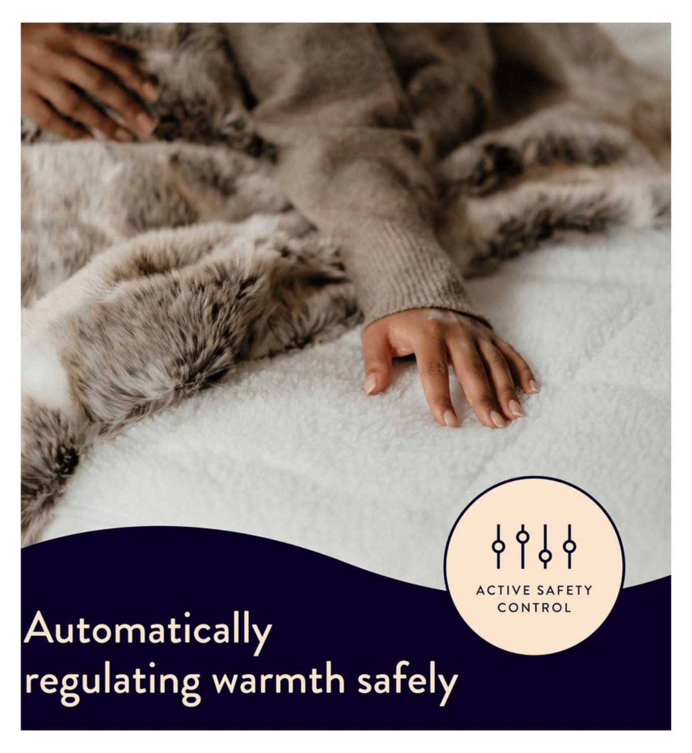 Dreamland Mattress Warmer Scandi Sherpa Double - British product