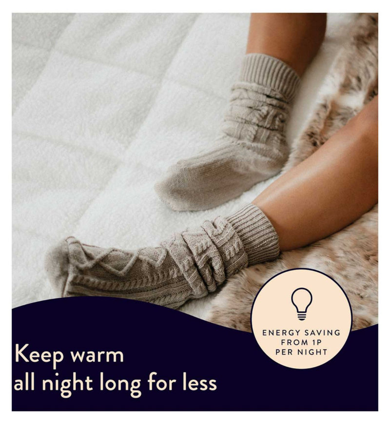 Dreamland Hunker Down Scandi Sherpa Mattress Warmer Double 190x137cm - British product