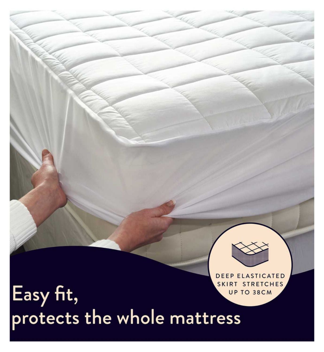 Dreamland Snowed In Warming Mattress Protector Single 190x90cm - British product