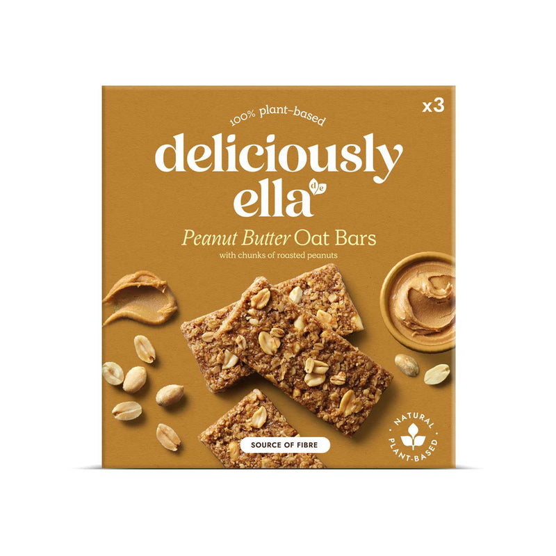Deliciously Ella Peanut Butter Baked Oat Bar 3 x 50g - British product