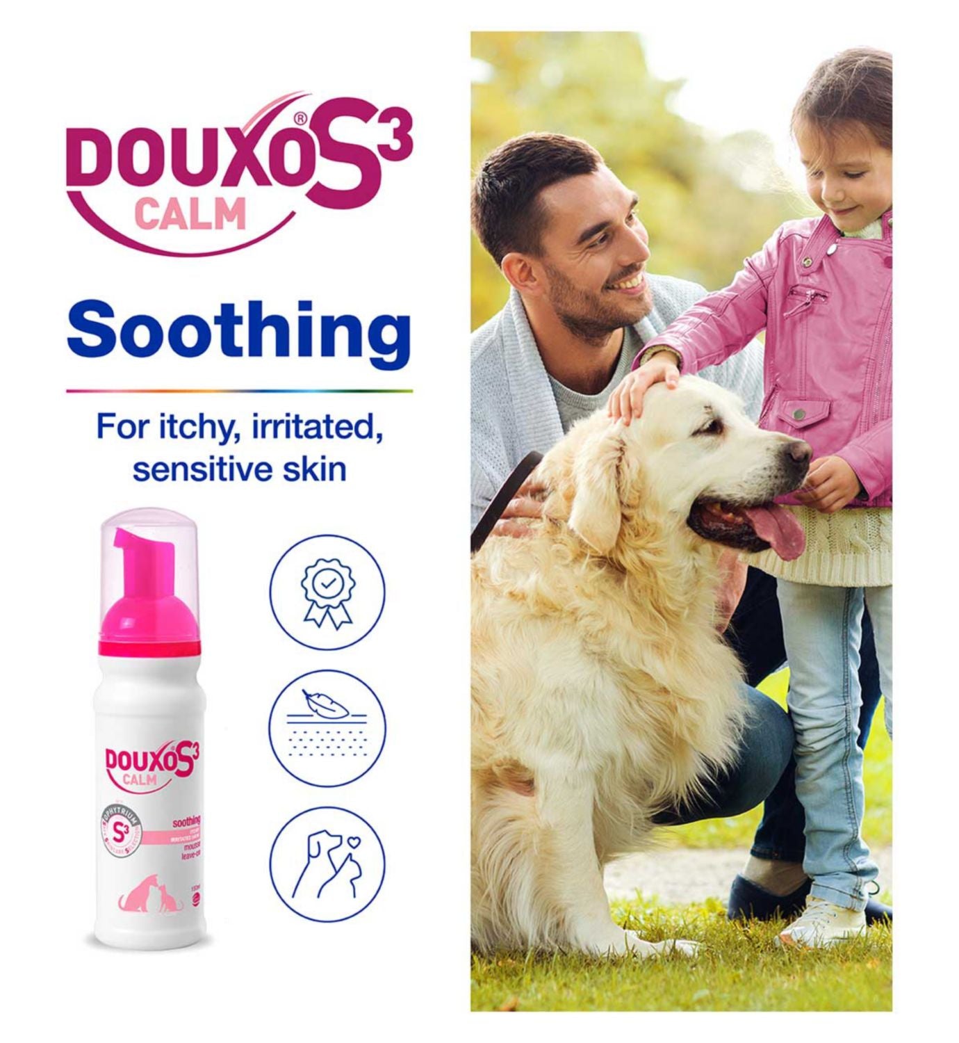 Douxo S3 Pet Calm Mousse for dogs and cats 150ml - British product