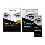 The Eye Doctor eye care bundle with wipes and drops (British brand)