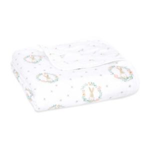 Aden + Anais Essentials Cotton Muslin Blanket Blushing Bunnies