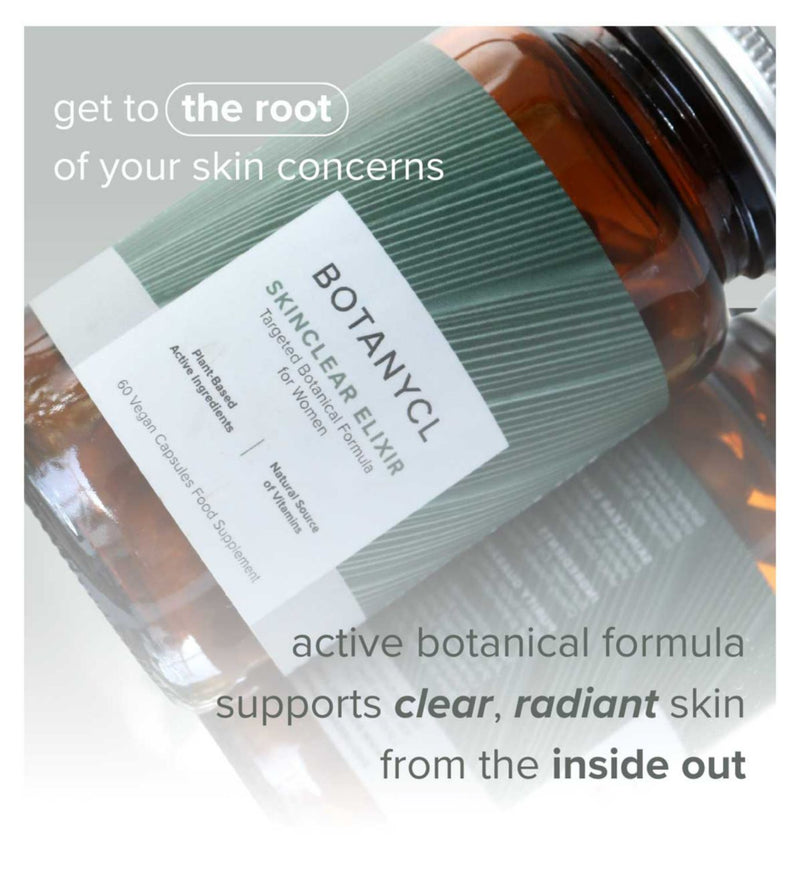 Botanycl SkinClear Elixir for Women 60 Vegan Capsules - British product