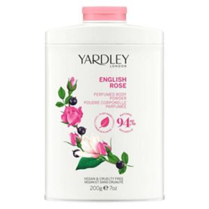 Yardley London Perfumed Body Powder English Rose 200g (British brand)