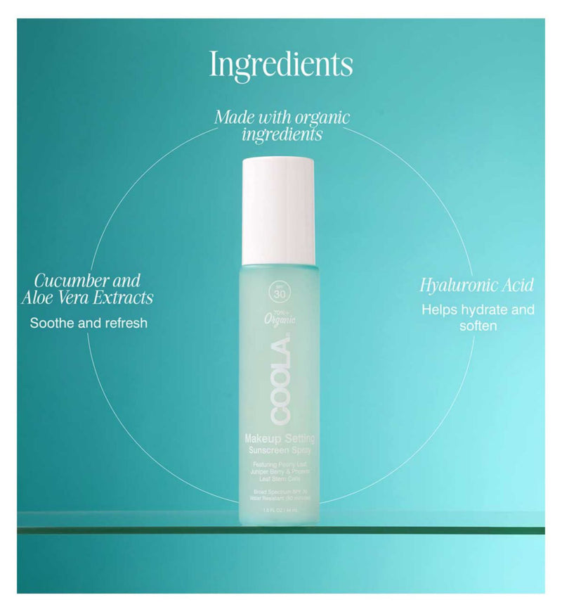 Coola makeup setting spray SPF 30 44ml - British product