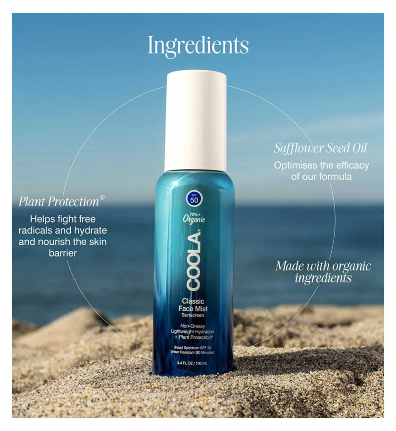 Coola face sunscreen mist SPF 50 100ml - British product