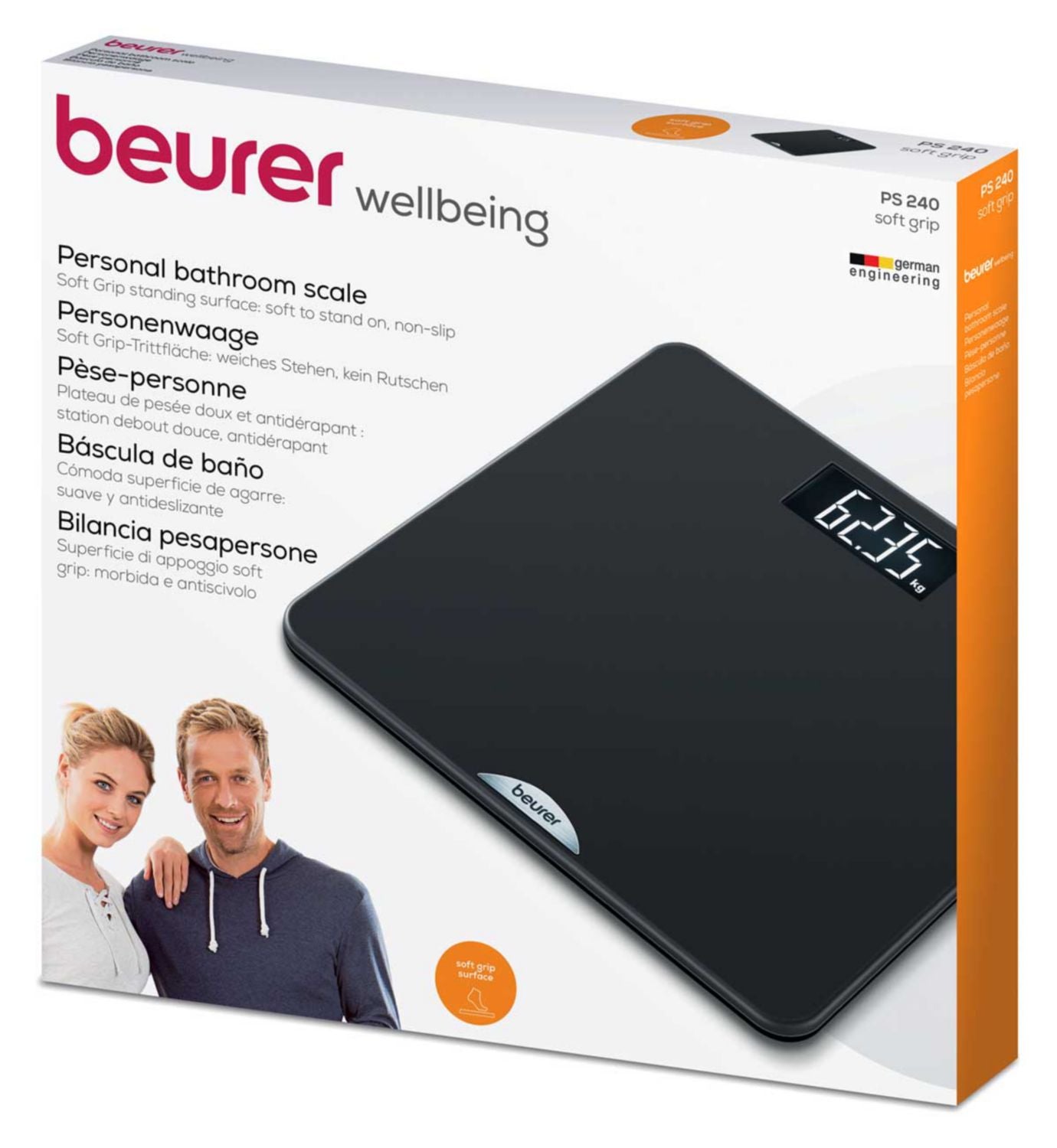 Beurer Non-Slip Digital Bathroom Scale 35cm x 34cm - British product