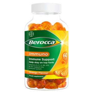 Berocca Immuno Gummies orange flavoured supplement 60 pieces (British brand)