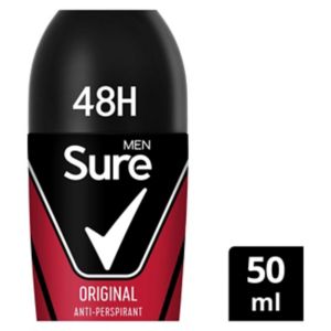 Sure Men's Original antiperspirant roll on 50ml (British brand)
