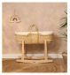 Clair de Lune organic Moses basket with rocking stand - British product