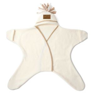 Clair de Lune baby wrap blanket cream - British product