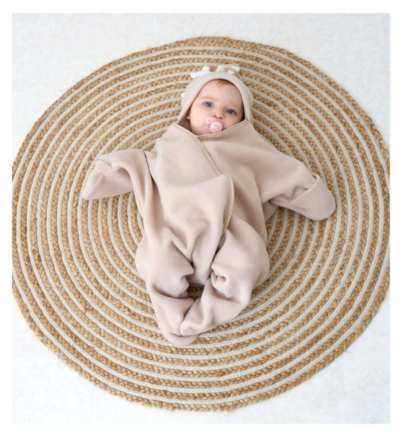 Clair de Lune baby wrap blanket oatmeal star, imported from the UK