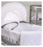 Clair de Lune Moses Basket White Dimple Grey - British product