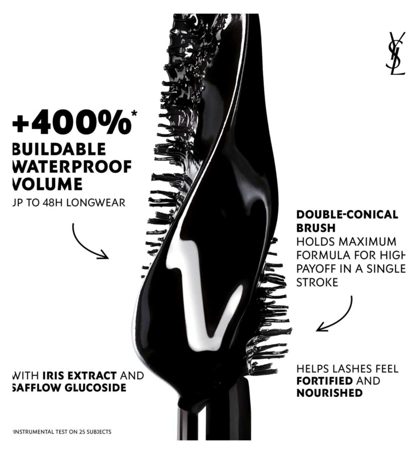 YSL Lash Clash Extreme Volume Waterproof Mascara 8.6ml (British brand)