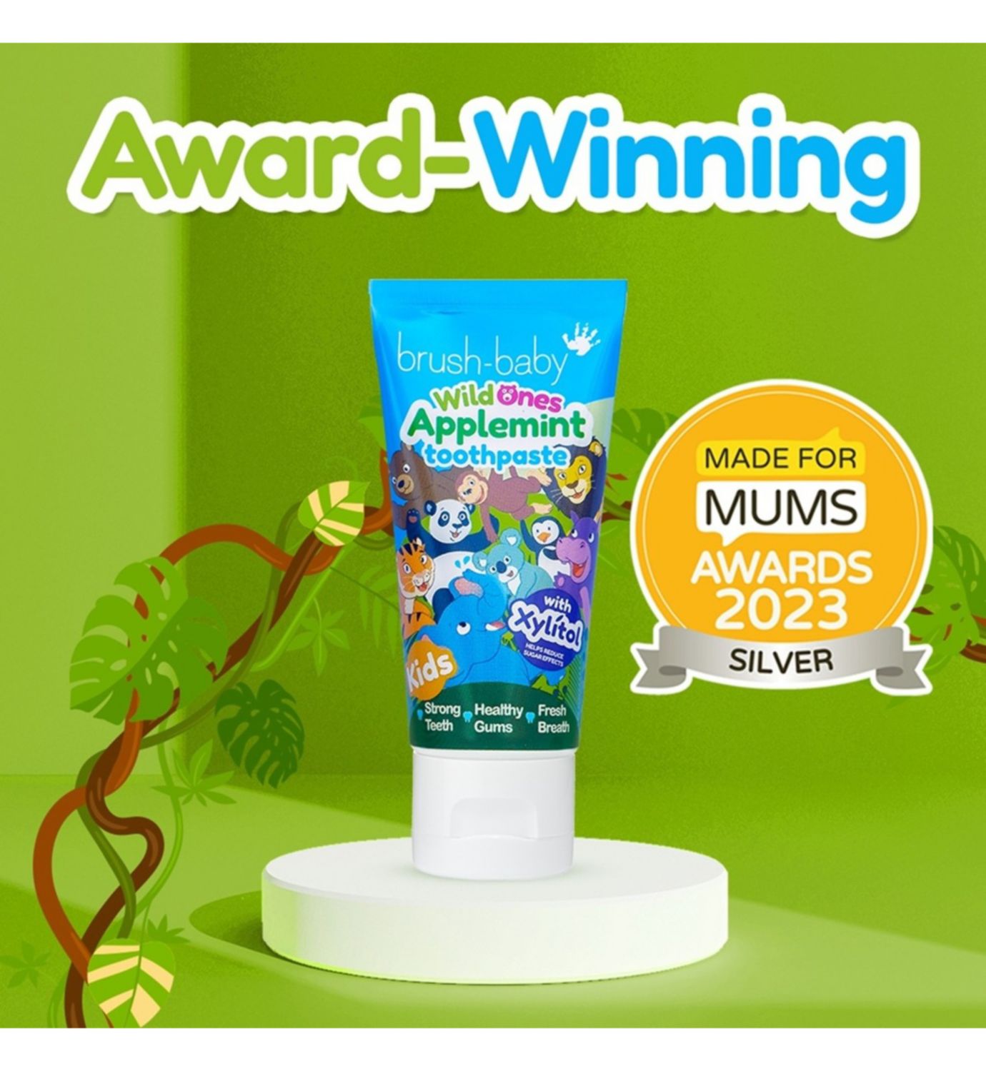 Brush Baby WildOnes Tiger toothbrush kit - British product
