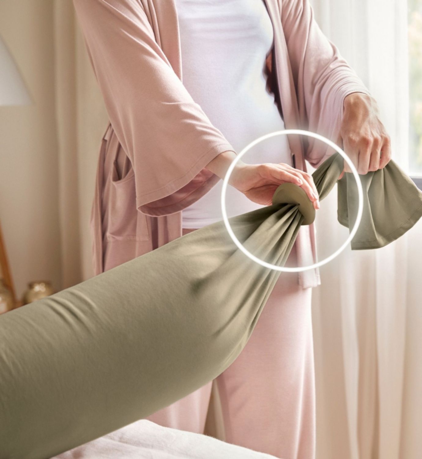 Bbhugme Pregnancy Pillow Kit Dusty Olive - British product