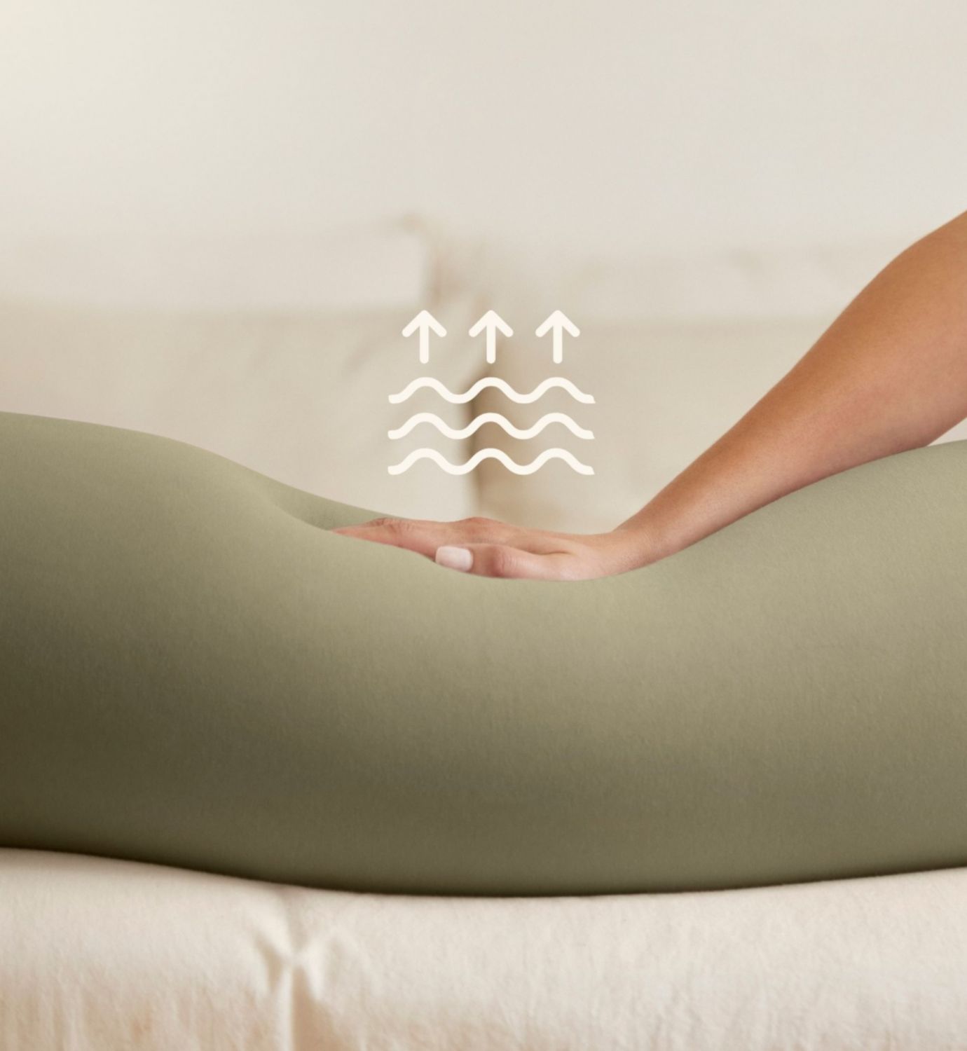 Bbhugme Pregnancy Pillow Kit Dusty Olive - British product