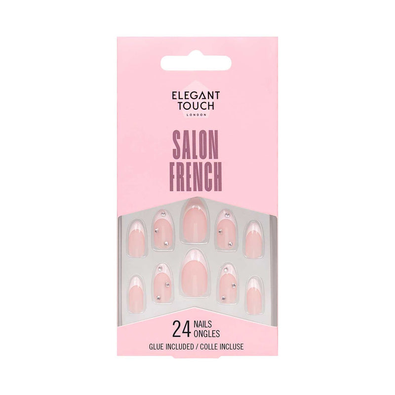 Elegant Touch French Pink 128 nail set, imported from the UK