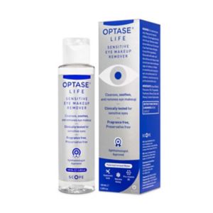 Optase Life Sensitive Eye Makeup Remover 100ml, imported from the UK