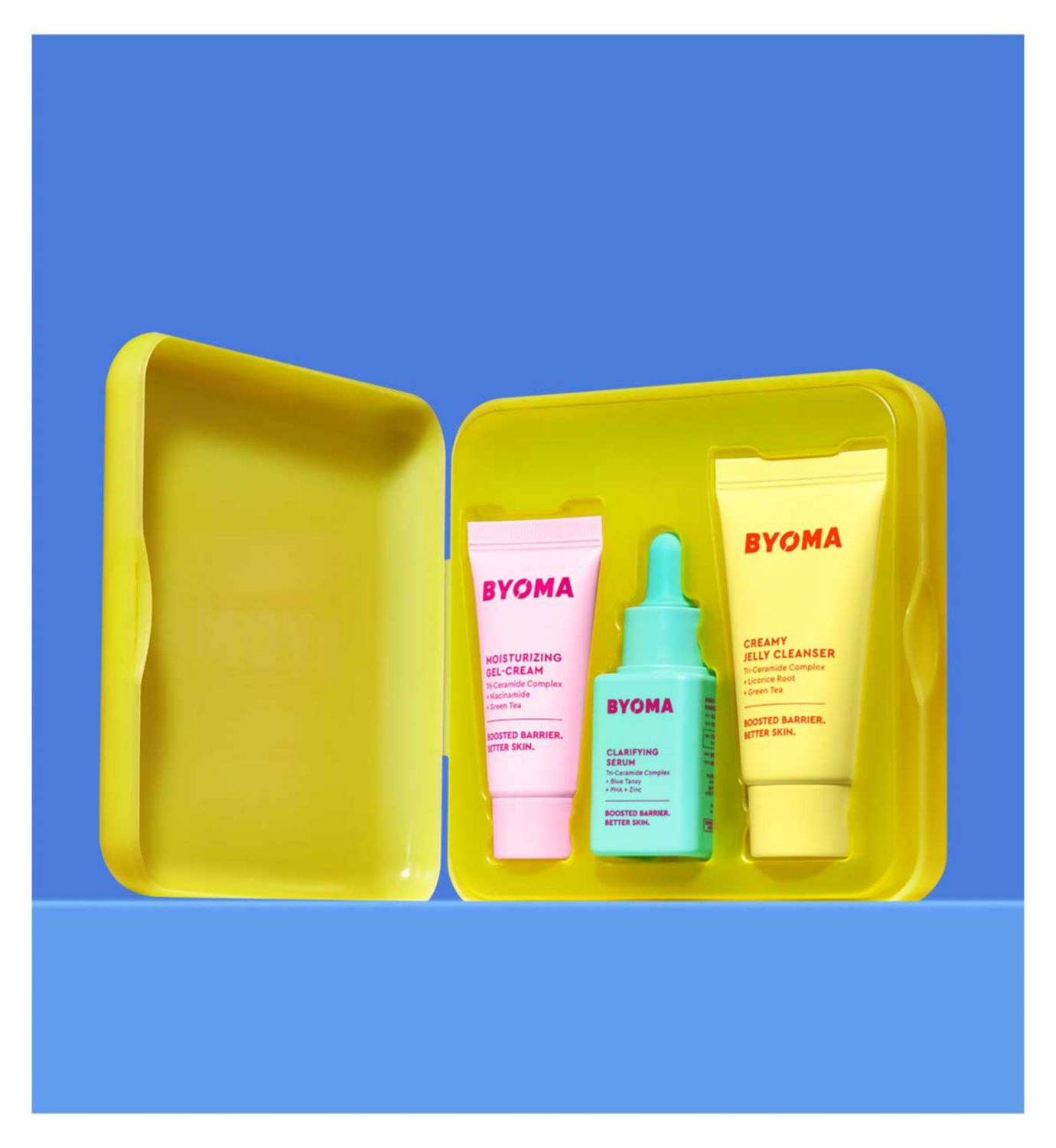 BYOMA Clarifying Starter Kit mini trio moisturising cleanser - British product