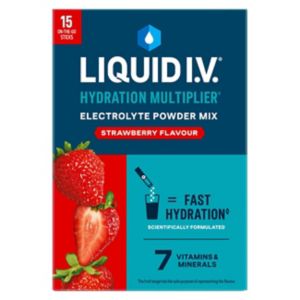 Liquid I.V. Hydration Multiplier Electrolyte Powder Mix Strawberry 15 Sachets