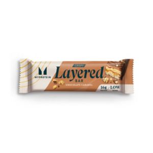 Myprotein Crispy Layered Bar Chocolate Caramel 58g, imported from the UK