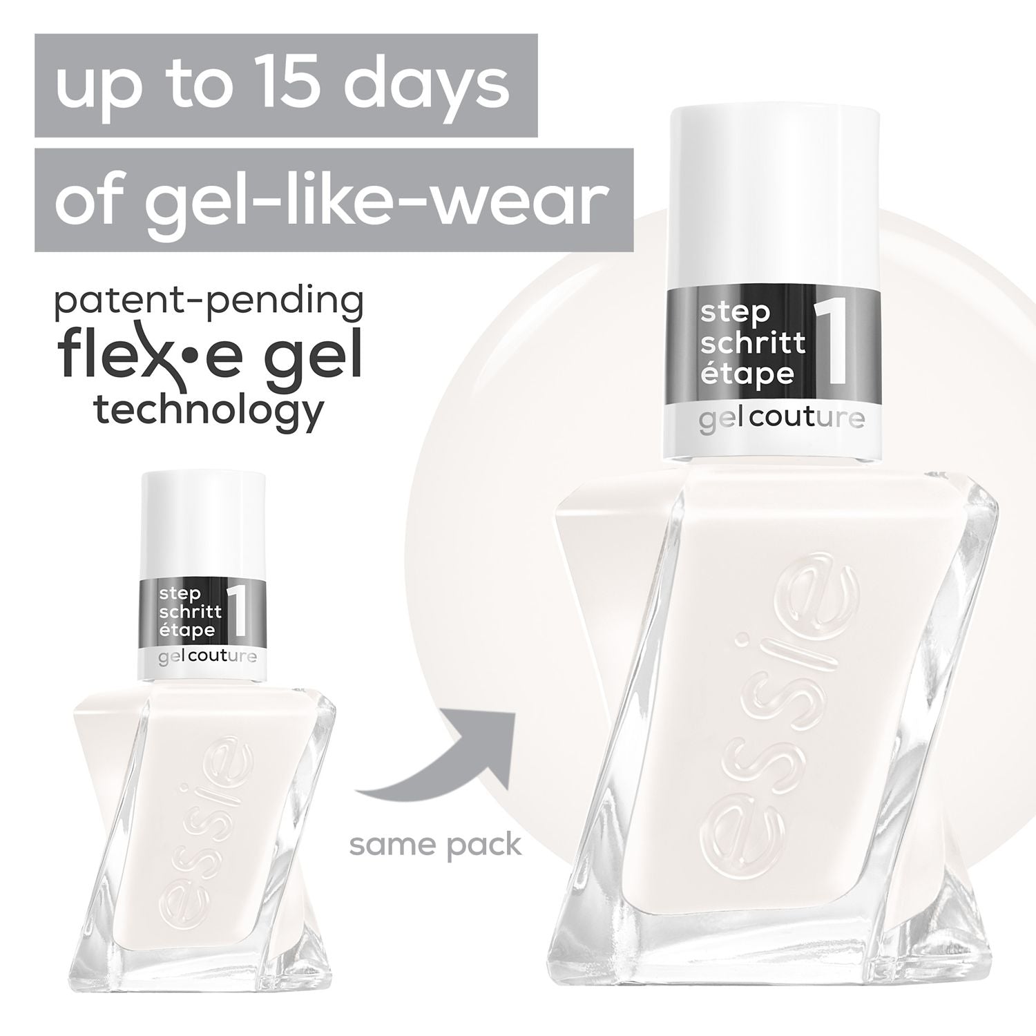 Essie Gel Couture First Fitting nail polish white 13.5ml - British product